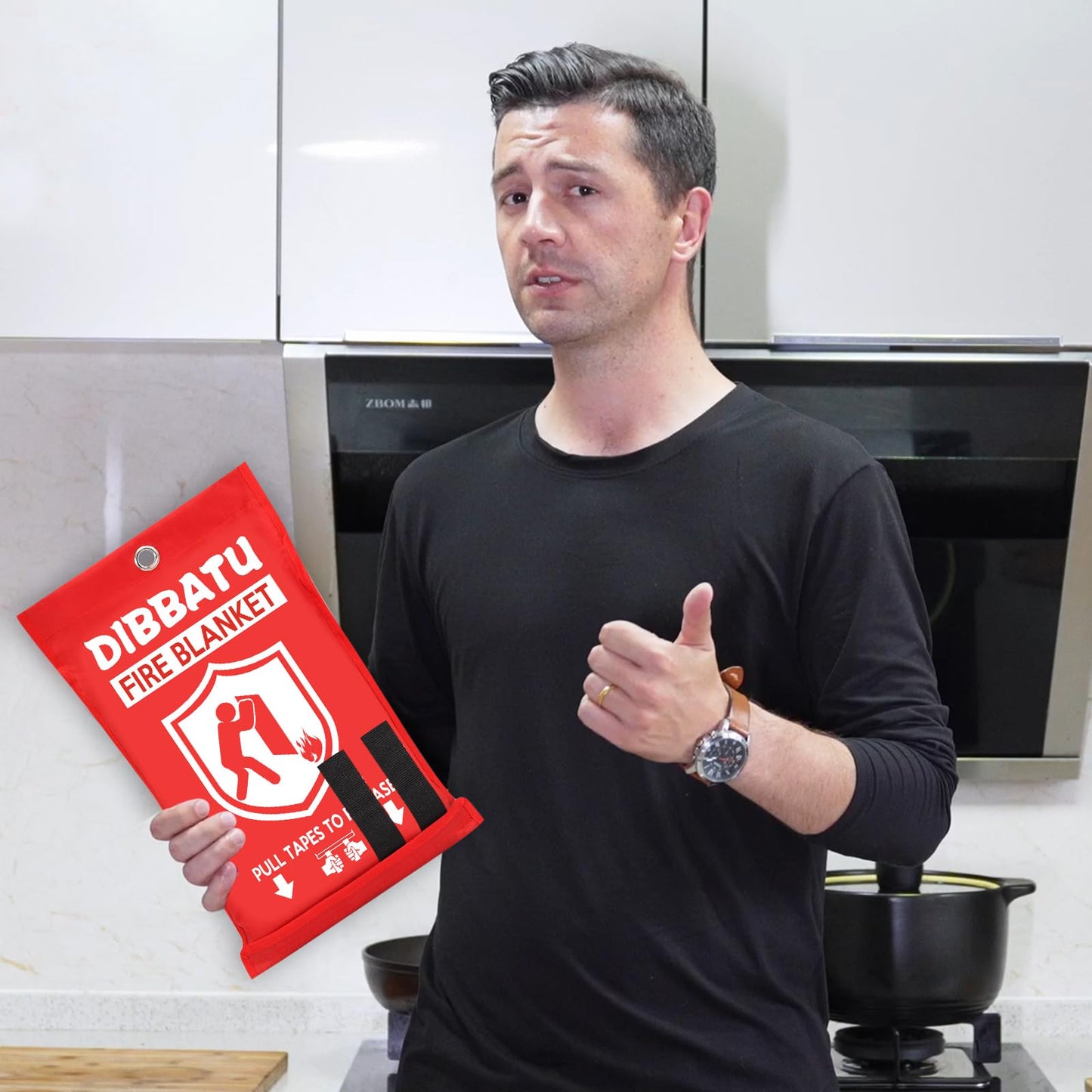 Fire Blanket for Home and Kitchen,Emergency for Small Fire,Reused,Easy Use - Available at All In One Marketplace Canada