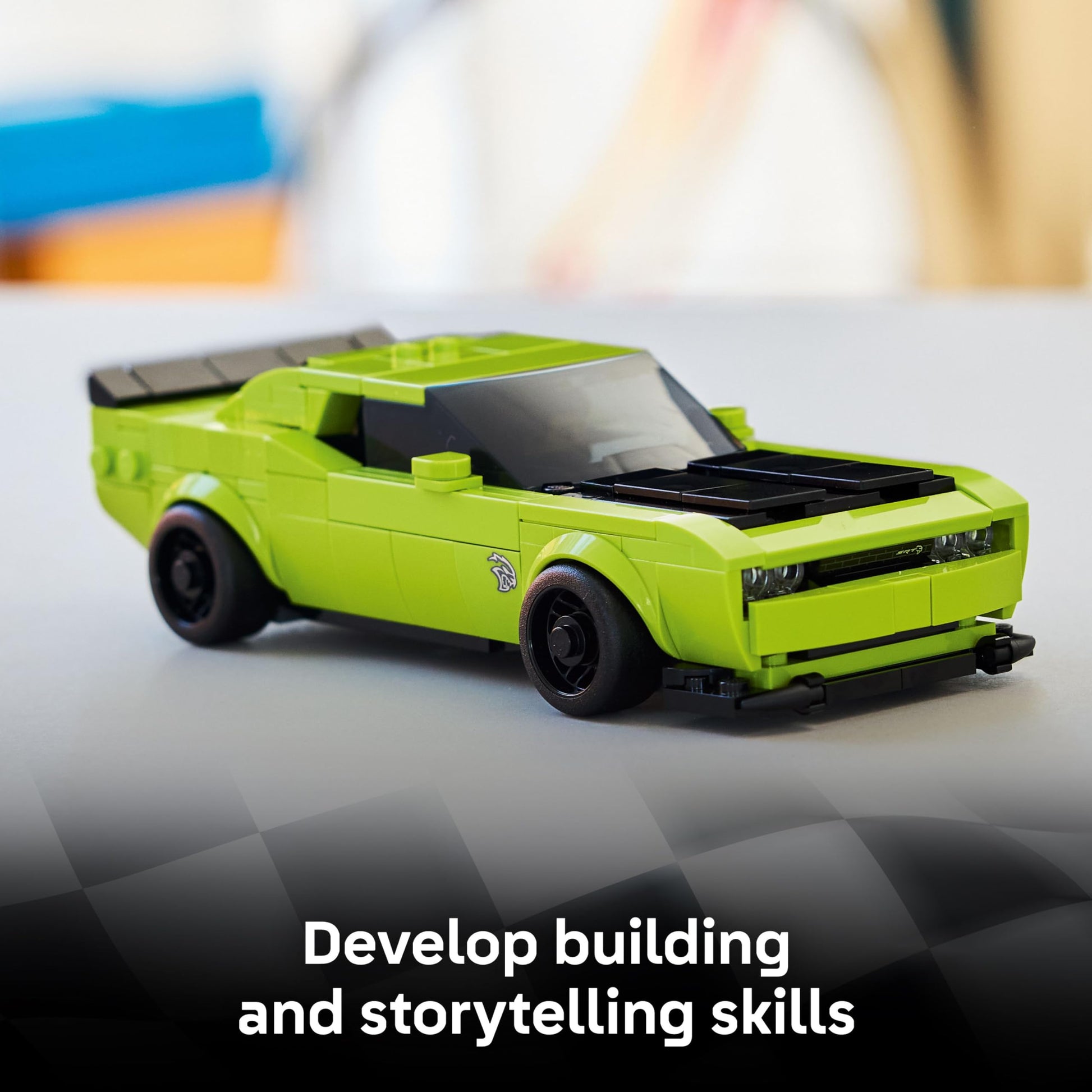 LEGO Speed Champions Dodge Challenger SRT Hellcat Sports Car Toy - Building Set for Learning, Play and Display - Kids Toy for Boys and Girls, Ages 9+ - Birthday Gift Idea for Race Car Fans - 77237 - Available at All In One Marketplace Canada