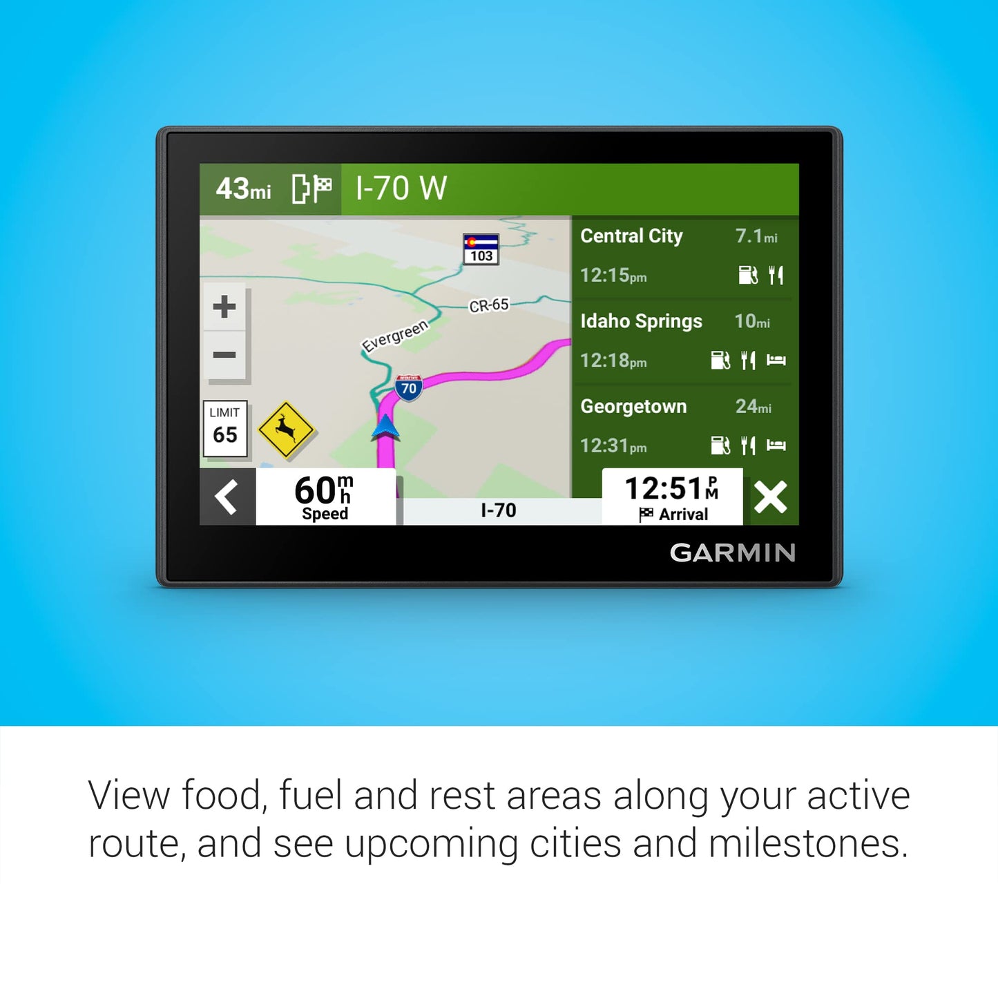 Garmin Drive™ 53 GPS Navigator, High-Resolution Touchscreen, Simple On-Screen Menus and Easy-to-See Maps, Driver Alerts Garmin
