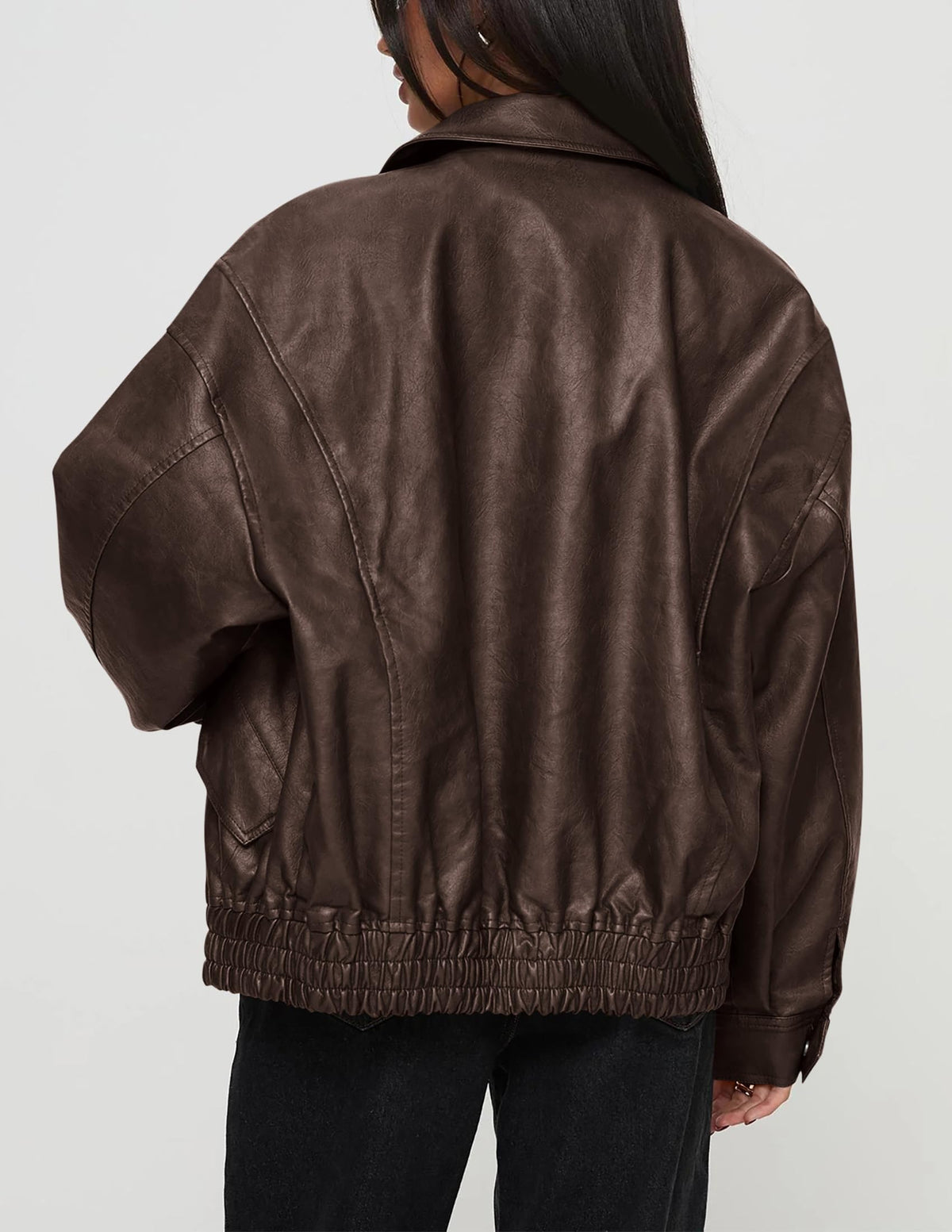 PRETTYGARDEN Women's Faux Leather Motorcycle Jackets Dark Coffee,S 🍁 All In One Marketplace Canada