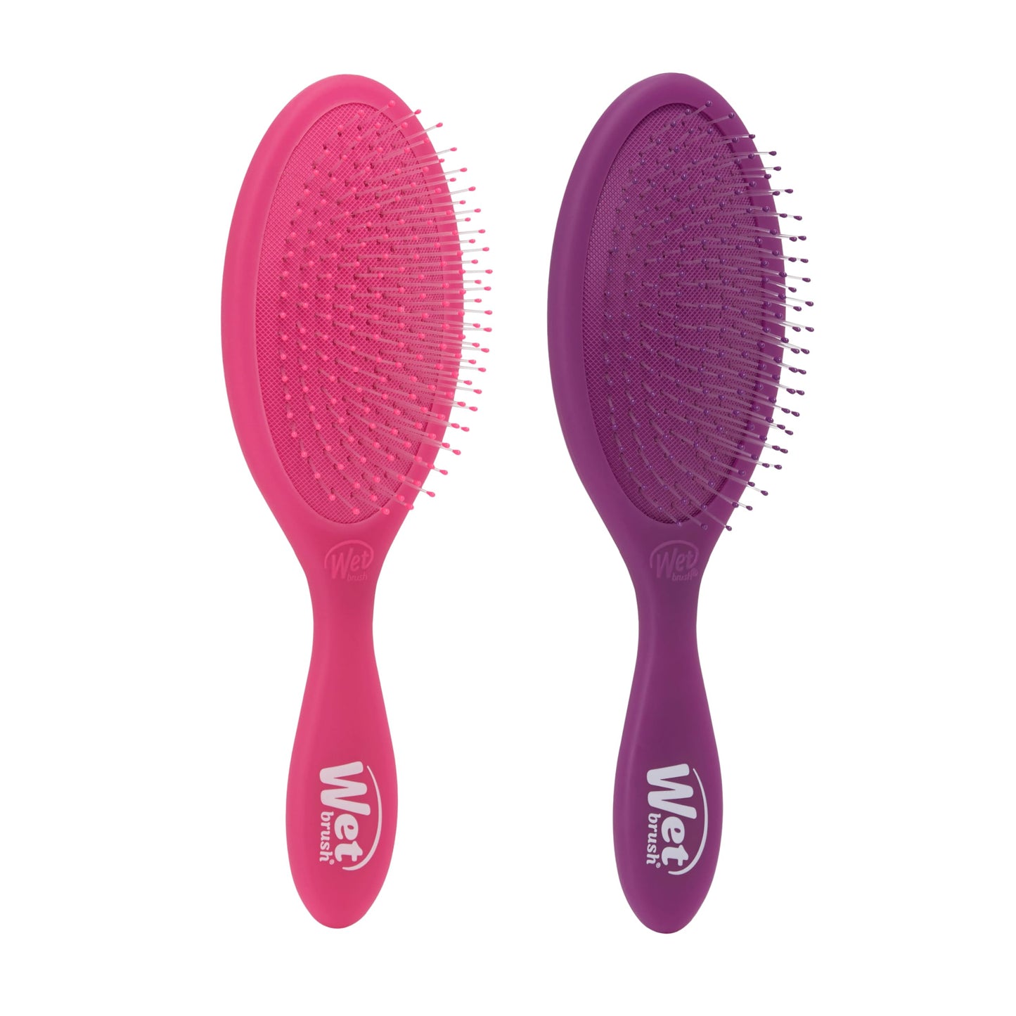 Wet Brush Original Detangler Hair Brush, Pink and Purple - 2 Piece Bundle Wet Brush