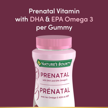 NATURE'S BOUNTY Prenatal With DHA & EPA Omega-3, Helps Reduce Risk Of Neural Tube Defects, 270 g - Available at All In One Marketplace Canada