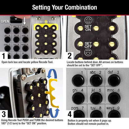 Master Lock 5422D Push Button Portable Key Safe Master Lock