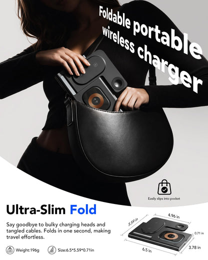 3 in 1 Foldable Wireless Fast Charging Station for Apple Multiple Devices