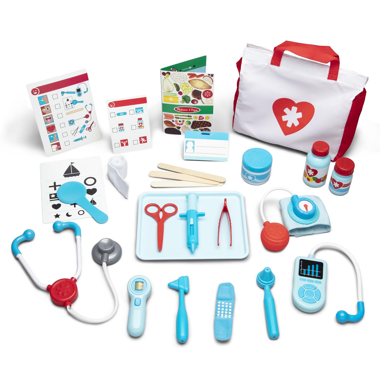 Melissa & Doug Get Well Doctor Kit, 25-Piece Toddler Doctor Play Set, Realistic Pretend Play Toys & Accessories, Preschool Toys for Girls & Boys Ages 3+ Melissa & Doug