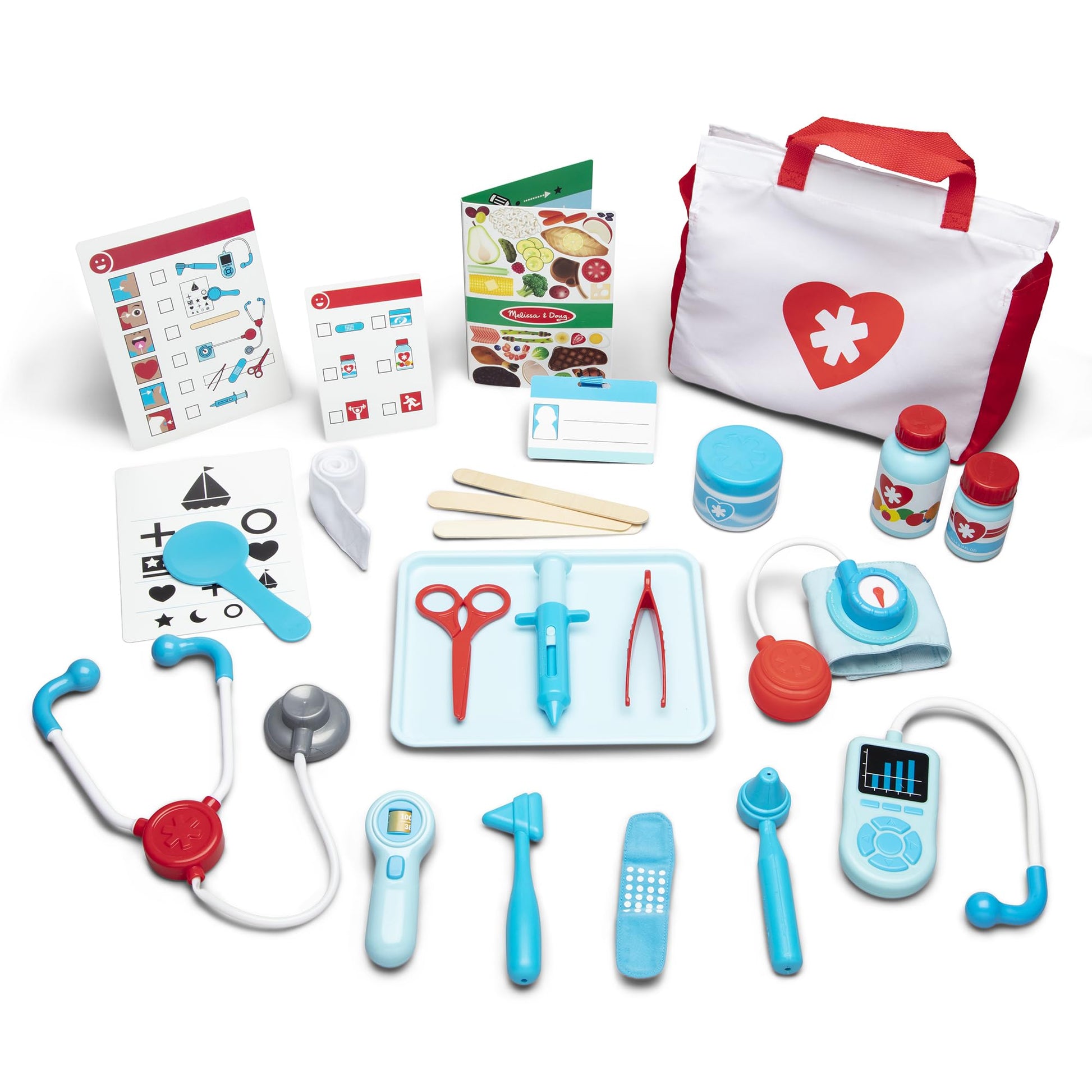 Melissa & Doug Get Well Doctor Kit, 25-Piece Toddler Doctor Play Set, Realistic Pretend Play Toys & Accessories, Preschool Toys for Girls & Boys Ages 3+ Melissa & Doug