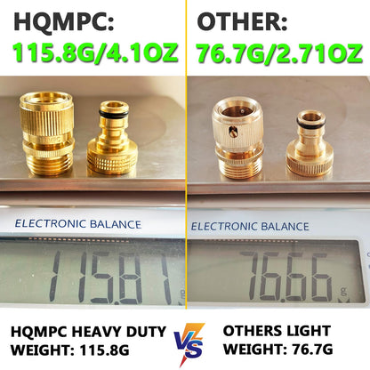 HQMPC Garden Hose Quick Connect Solid Brass Quick Connector Garden Hose Fitting Water Hose Connectors 3/4 inch GHT (2SETS) 🍁 All In One Marketplace Canada