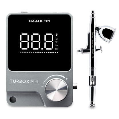 Gaahleri Airbrush Kit, Turbox mini Kit with GHAD-39 0.35mm, Dual-Action Airbrush & Air Compressor with 18 Gear Air Control, Ultra-Quiet, Multi-Scenario, for Painting, Modeling, Cake Decor 🍁 All In One Marketplace Canada