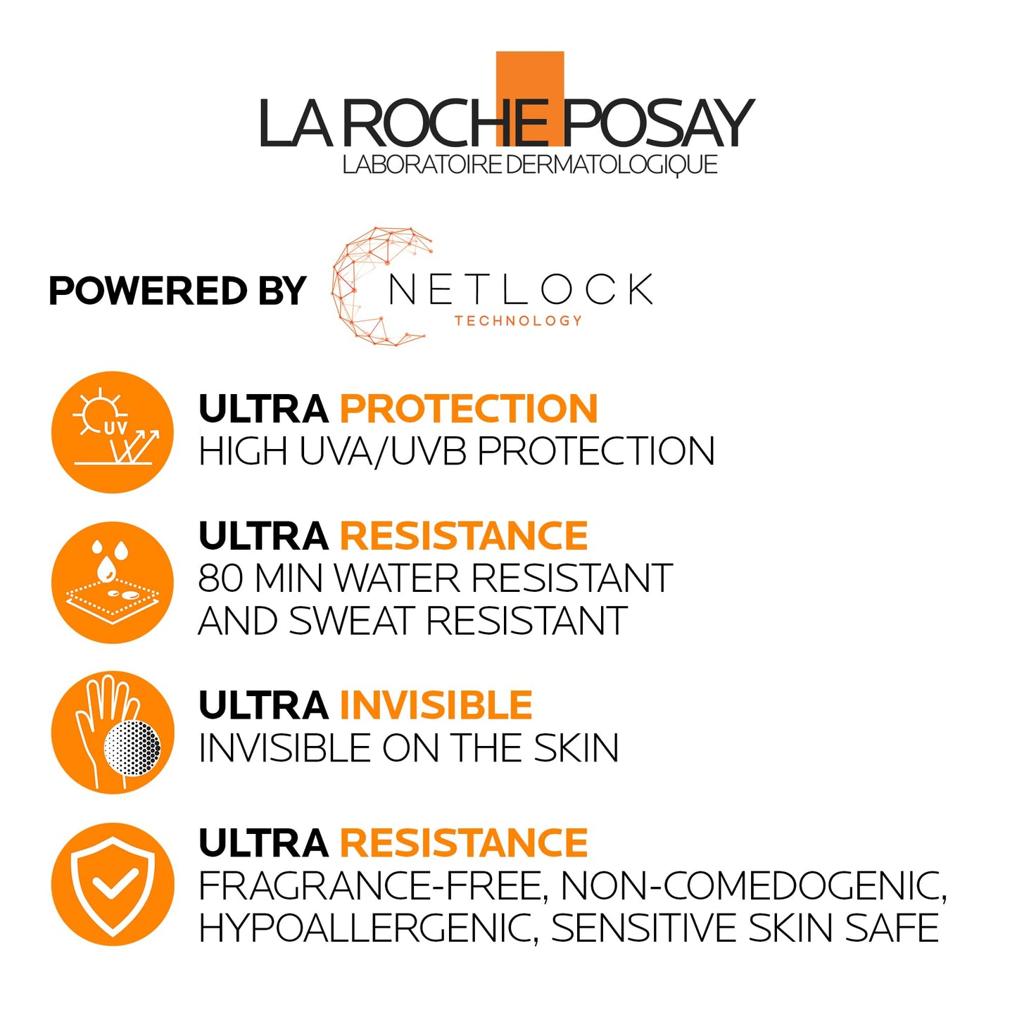 La Roche-Posay Anthelios Ultra Fluid Body Sunscreen Broad Spectrum SPF 50+, Reef Safe, Non-Greasy Matte Finish, 80 Min Water & Sweat Resistant, Fragrance Free, Dermatologist Recommended, 125ML