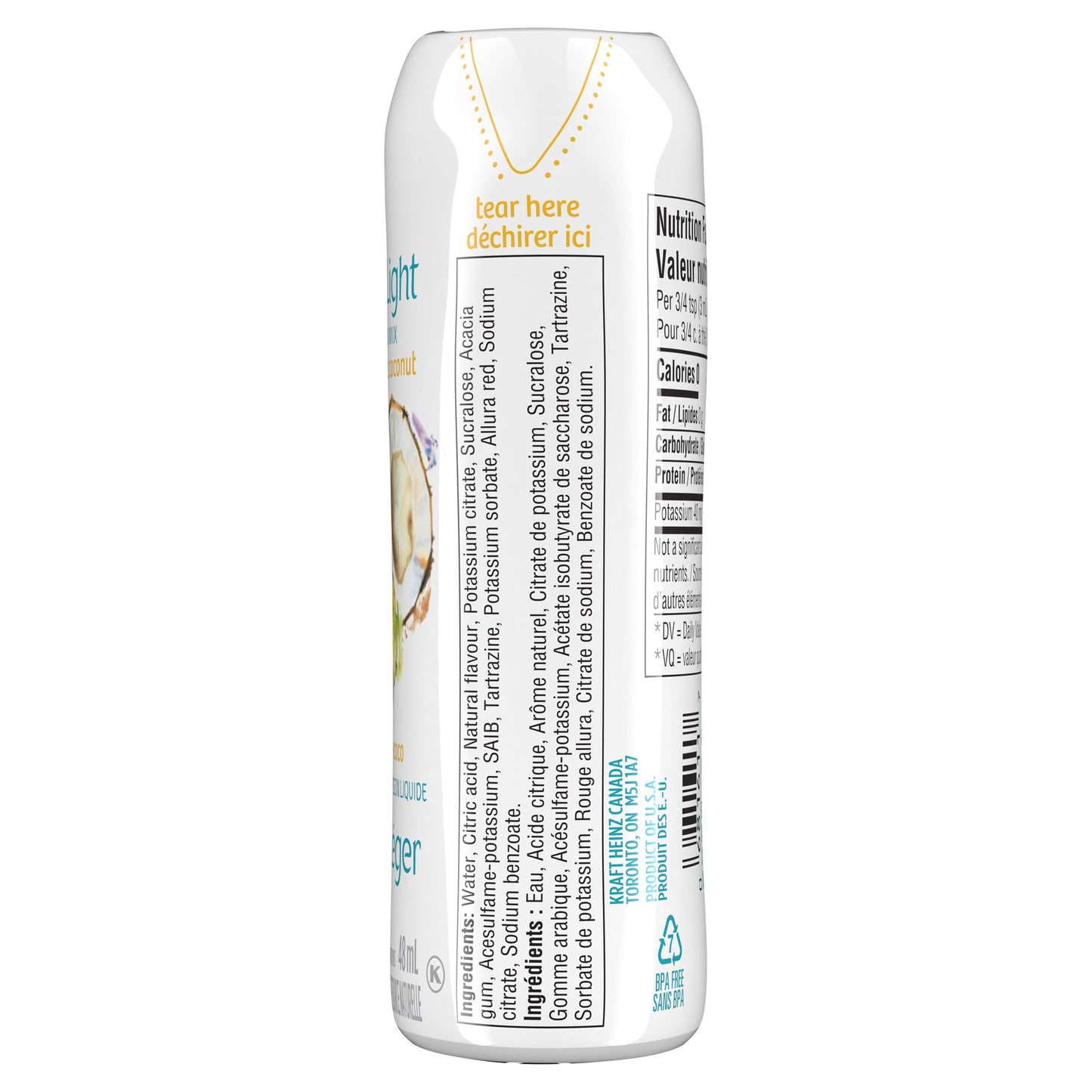 Crystal Light Aloha Pineapple Coconut Liquid Drink Mix, 48 mL Bottle (Pack of 12) Crystal Light