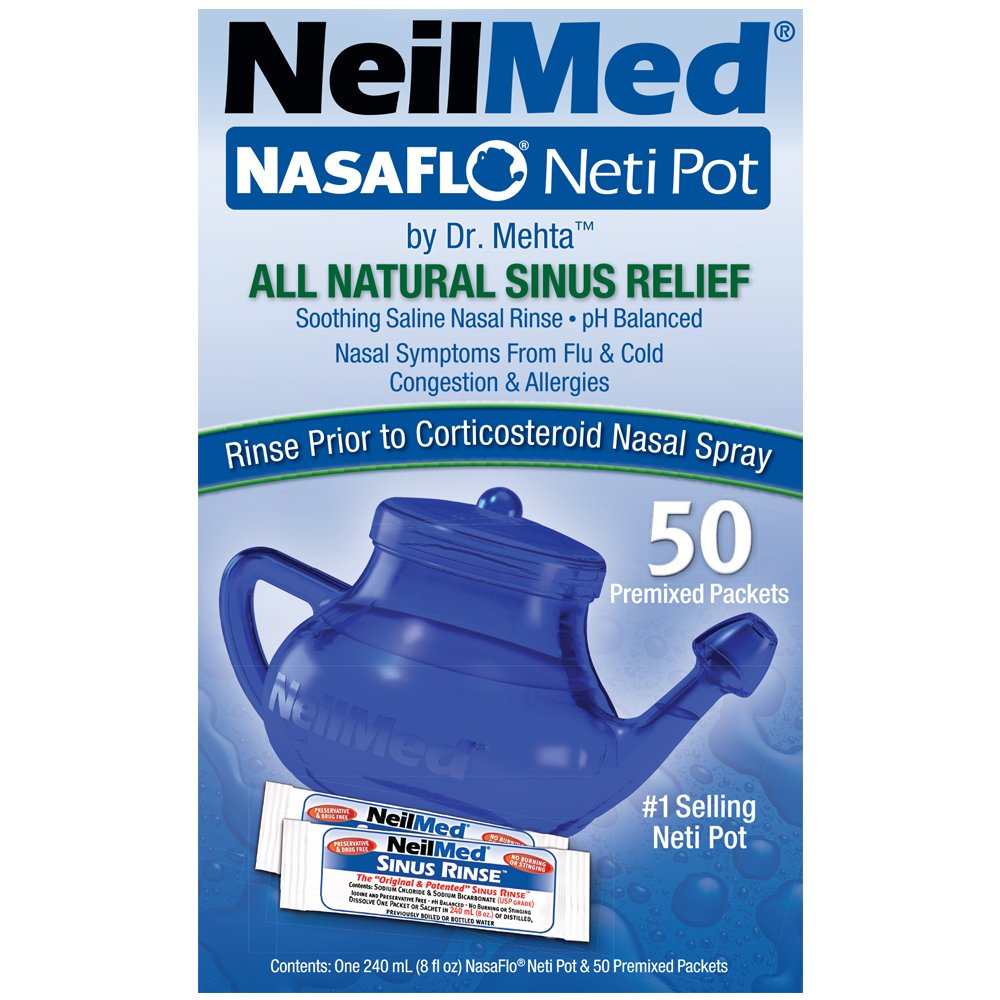 NeilMed Nasaflo Neti Pot, 50 Count (Packaging may vary)