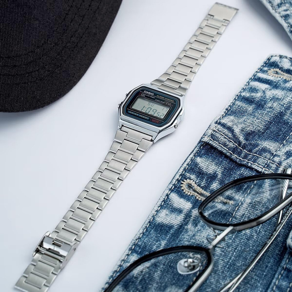 Casio Men's A158W-1 Classic Watch Black - Available at All In One Marketplace Canada