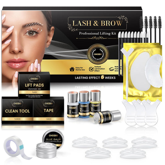 Lash Lift & Brow Lamination Kit 2-in-1, Professional DIY Eyelash Perm for Home Use & Salon, Long-Lasting Curl Effect Up to 8 Weeks - Easy Application - Available at All In One Marketplace Canada