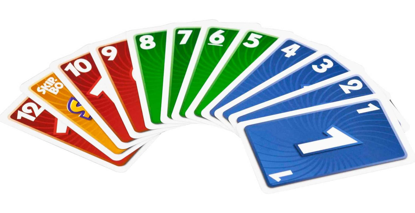 Mattel Games Skip Bo Card Game in Decorative Tin with 162 Cards, Sequencing Family Game for 2 to 6 Players, Kids Ages 7 Years & Older
