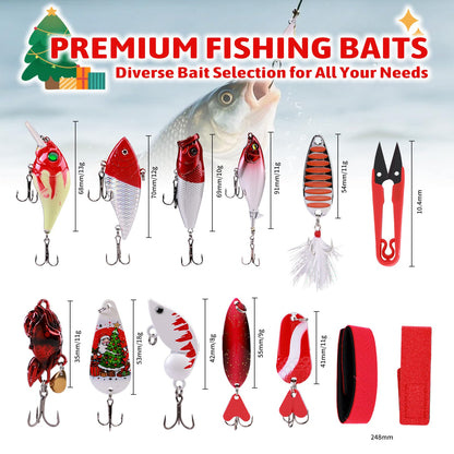 Advent Calendar 2026 Fishing Christmas Countdown, 24 Days Fishing Advent Calendar Fishing Tackle Lures Surprise Gifts for Adult Men Teen Boys 🍁 All In One Marketplace Canada