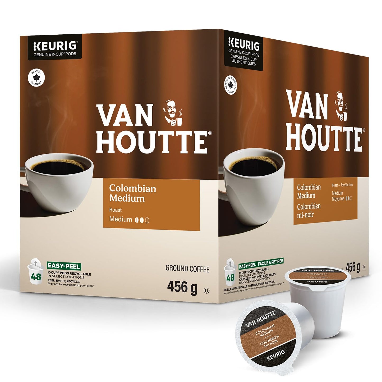 Van Houtte Colombian Medium Roast K-Cup Coffee Pods, 48 Count