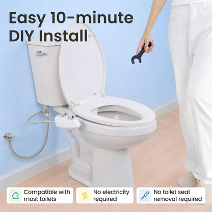 LUXE Bidet NEO 185 Plus - Patented Bidet Attachment for Toilet, Chrome LUXE Bidet