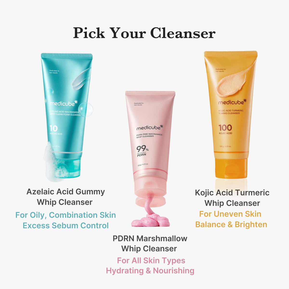 Medicube Kojic Acid Turmeric Toning Cleanser for Women - 4.23 oz