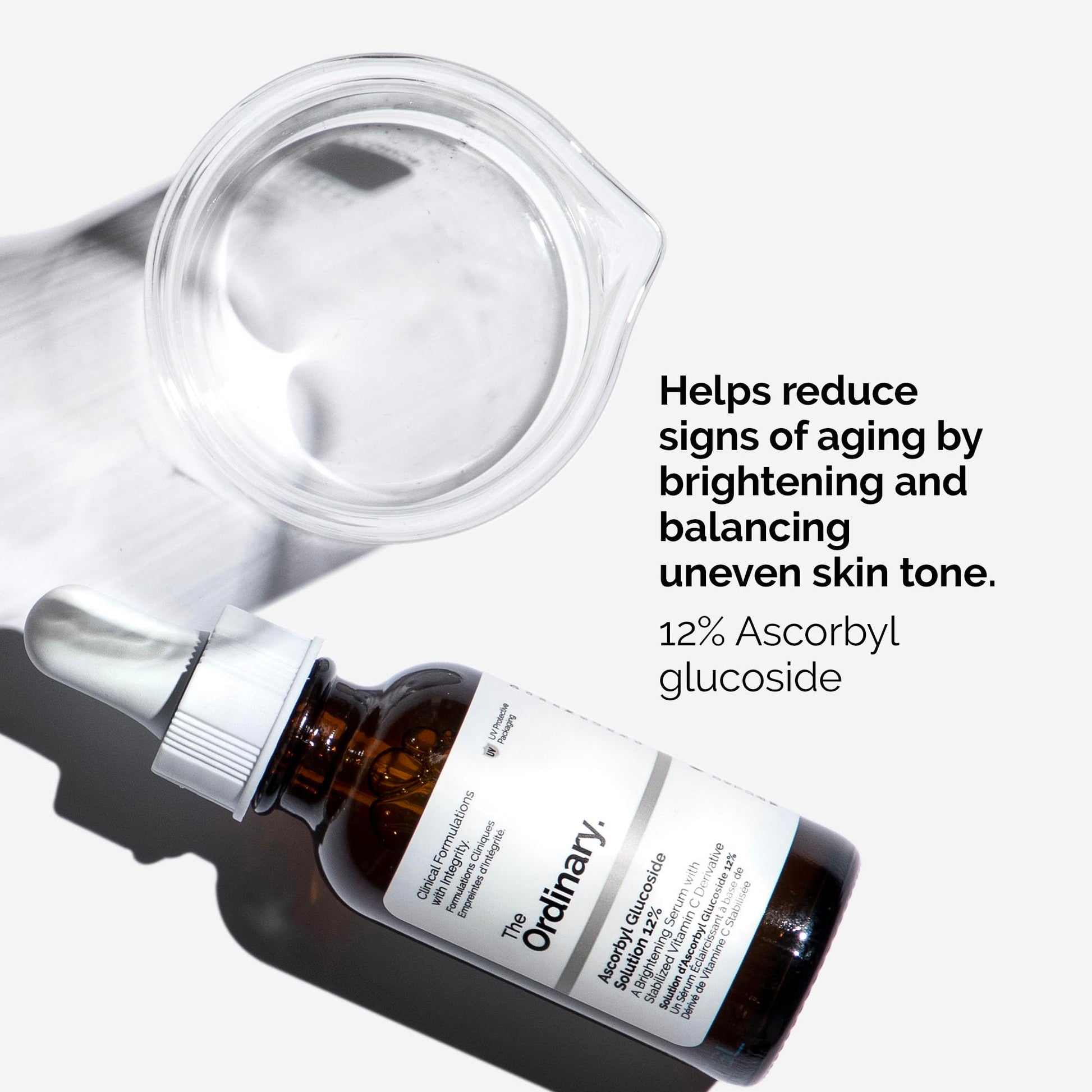 The Ordinary Ascorbyl Glucoside Solution 12%, Vitamin C Serum for Even Skin Tone and Antioxidant Protection, 30 ml - Available at All In One Marketplace Canada