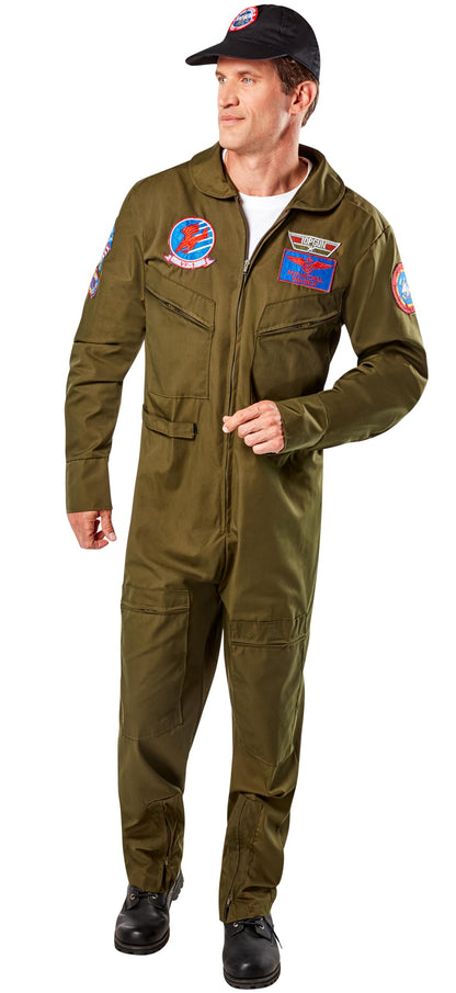 Rubies Adult Officially Licensed Deluxe Top Gun Costume for Themed Parties and Halloween, As Shown, Standard