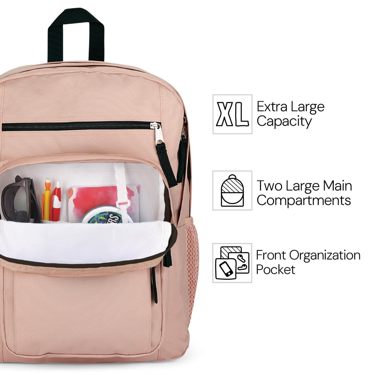 JanSport Laptop Backpack - Computer Bag with 2 Compartments, Ergonomic Shoulder Straps, 38.1 cm Laptop Sleeve, Haul Handle - Blue Dusk