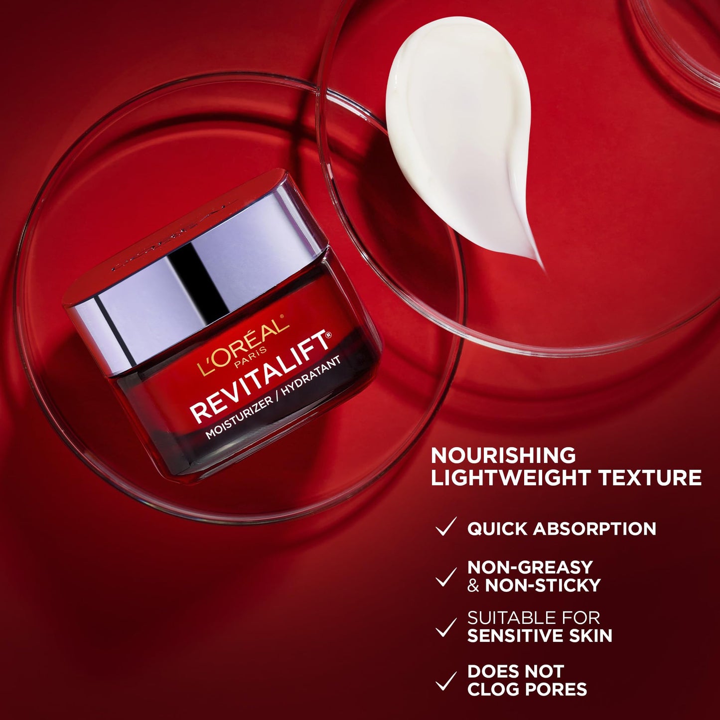 L'Oréal Paris Face Moisturizer, Moisturizer for Face with Pro-Retinol, Vitamin C & Hyaluronic Acid, Retinol Cream Reduces Look of Wrinkles & Firms Skin, Revitalift Triple Power LZR, 50ml