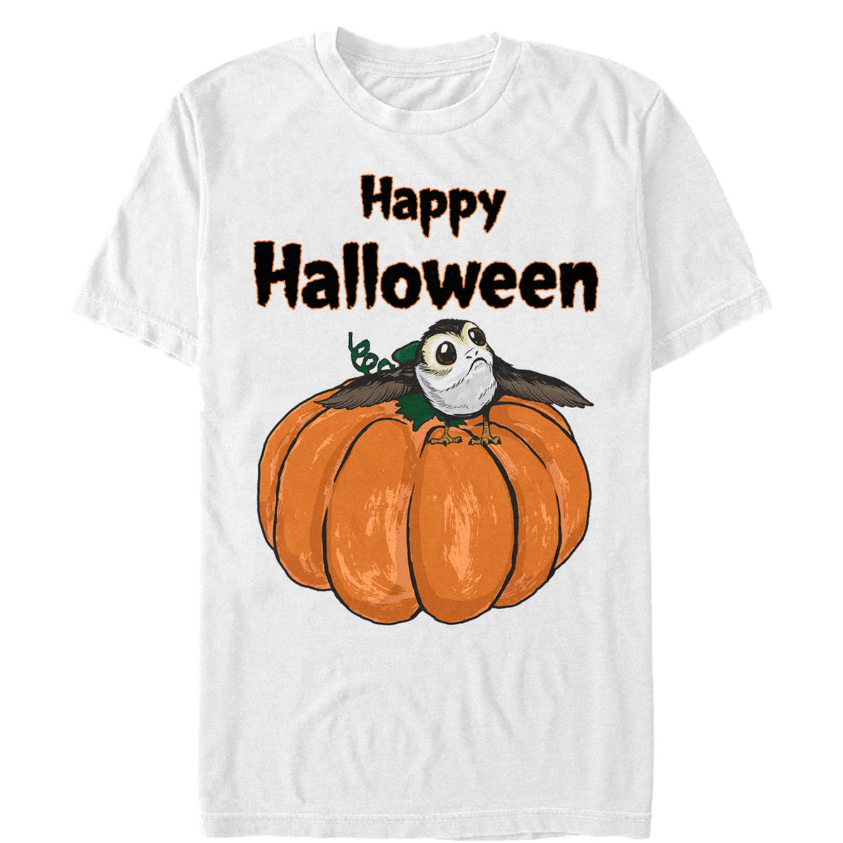T-shirt STAR WARS pour homme The Last Jedi Happy Halloween PORG, Blanc, 3XL