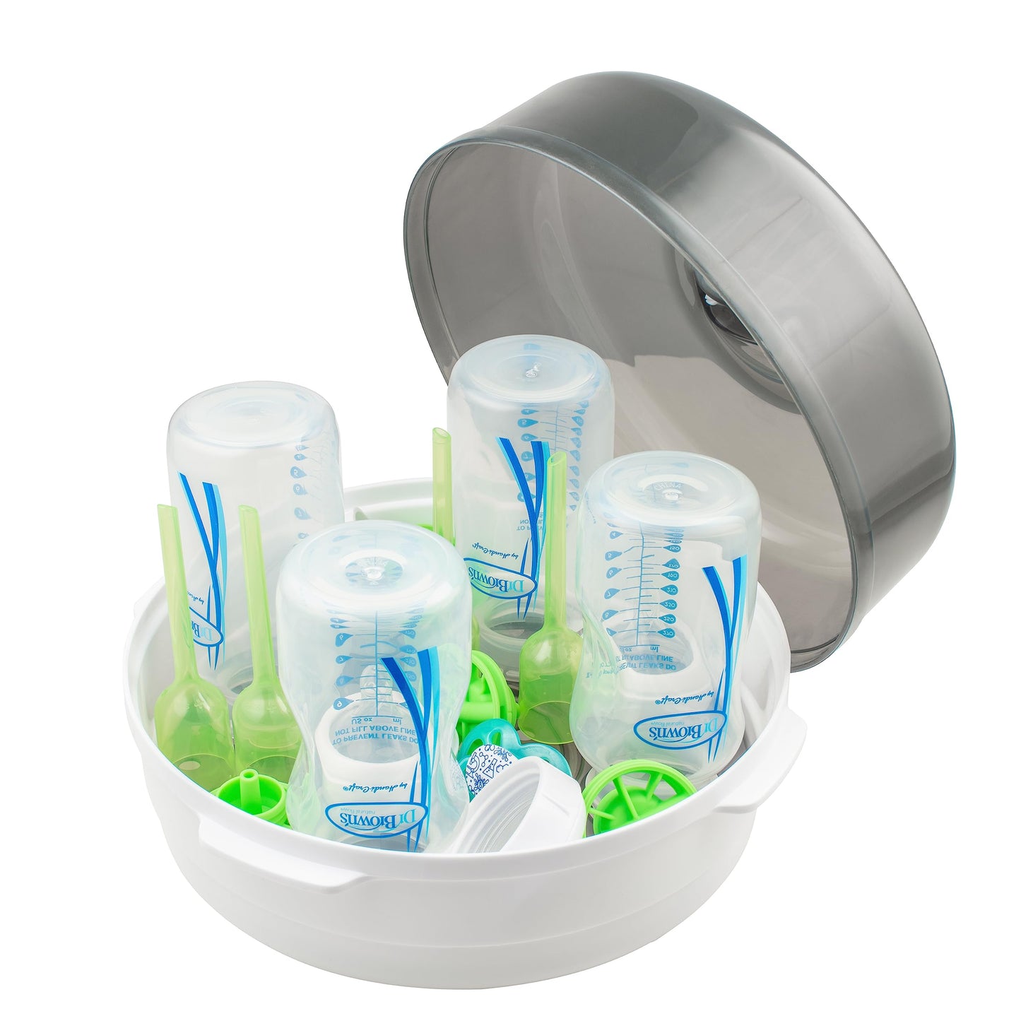 Dr. Brown's Microwave Steam - for Baby Bottles, Nipples, Bottle Parts, Pacifiers, Teethers and Breast Pump Parts Dr. Brown's