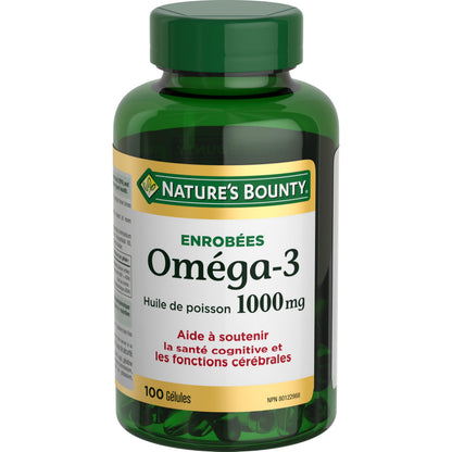 NATURE'S BOUNTY Omega-3 Fish Oil, 1000 mg, 100 Softgels