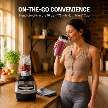 Ninja BL780C, Ninja Supra Kitchen System with Blender and Food Processor, Black/Silver, 1200W, (Canadian Version)