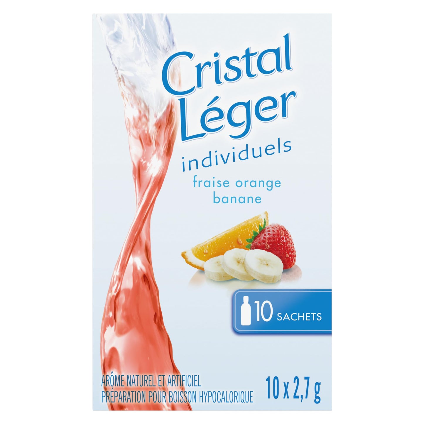 Crystal Light Singles Strawberry Orange Banana Drink Mix, 12-Count Case
