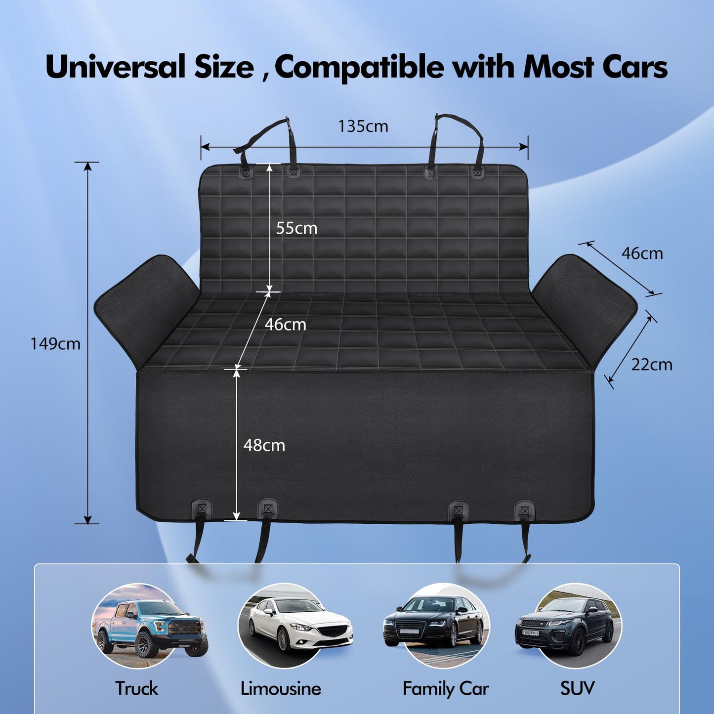 Dog Car Seat Cover, Multifunctional Dog Hammock for Back Seat,Waterproof Car Seat Protector, Scratch Proof Dog Seat Cover for Back Seat, Nonslip Seat Covers for SUV,Trucks, Cars - Available at All In One Marketplace Canada
