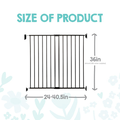 Regalo 2-in-1 Extra Tall Easy Swing Stairway and Hallway Walk Through Baby Gate, Award Winning Brand, 36 Inches Tall, Fits Openings Between 24 to 40.5 Inches,Black 🍁 All In One Marketplace Canada