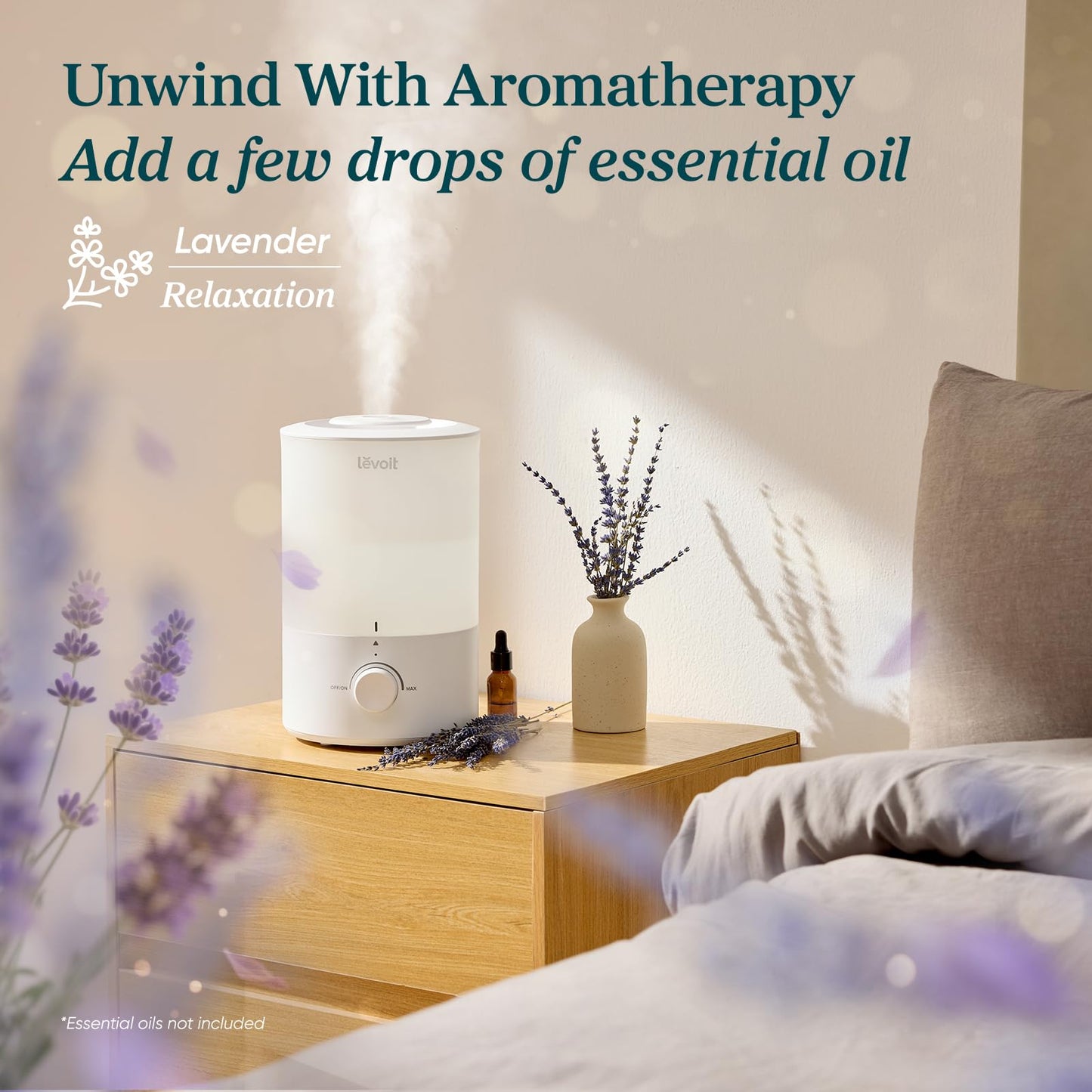 Levoit Humidifiers for Bedroom Large Room, 3L Top Fill, Oil Diffuser, White 🍁 All In One Marketplace Canada Levoit