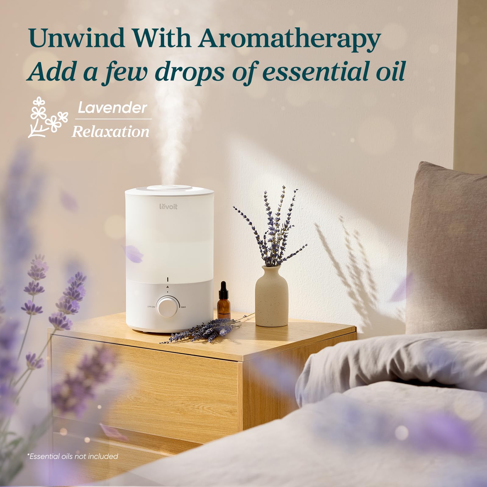 Levoit Humidifiers for Bedroom Large Room, 3L Top Fill, Oil Diffuser, White 🍁 All In One Marketplace Canada Levoit