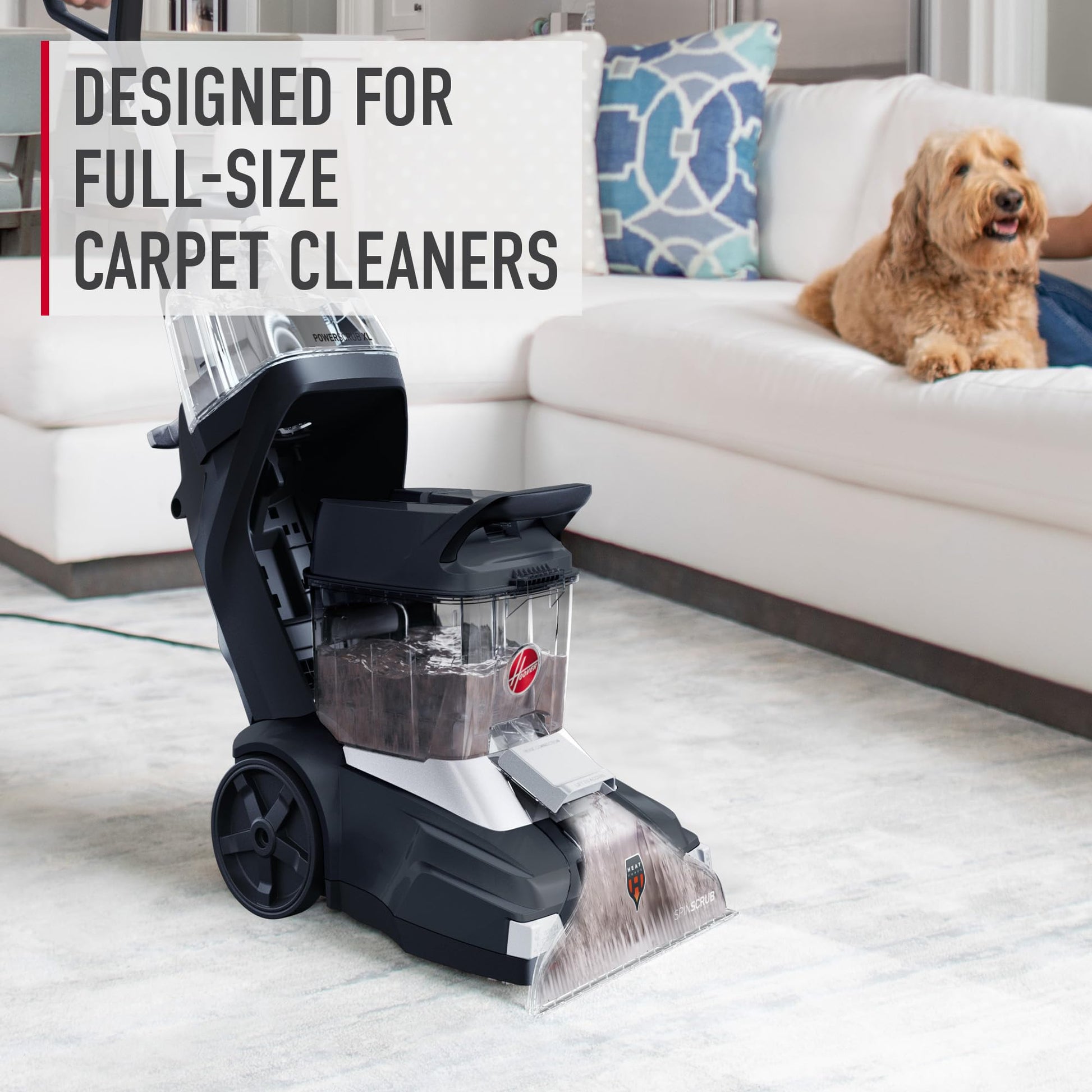 Hoover Pet Carpet Cleaner Solution, Tropical Breeze Scent, Deep Cleaning Carpet Shampoo, Eliminates Urine Stains & Odors, 64 oz, Compatible with Hoover Carpet Cleaner Machines, AH31925CA
