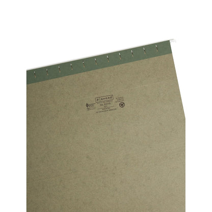 Smead Hanging Folder Without Tab, Green, Legal, 25 Per Box (64110) Smead