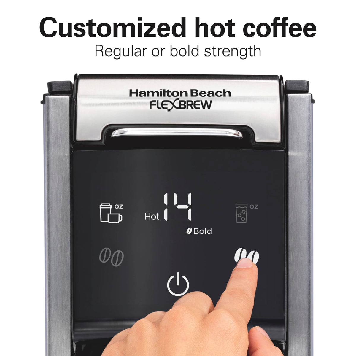 Hamilton Beach FlexBrew Advanced 4-in-1 Coffee Maker, Single Serve Hot & Iced Coffee Maker, K-Cup Pod & Grounds Compatible, 45 oz Removable Reservoir, Black (49925)