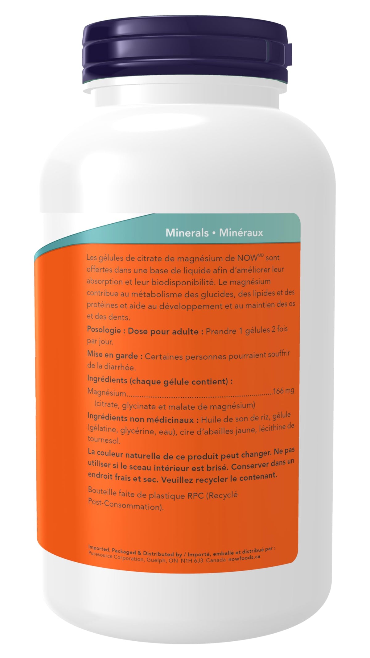 NOW Supplements, Magnesium Citrate, With Glycinate & Malate, Nervous System Support, 180 Softgels