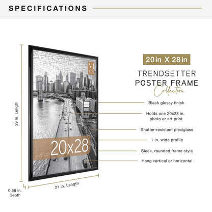 MCS Trendsetter Poster Frame, 20 X 28-Inch, Black MCS