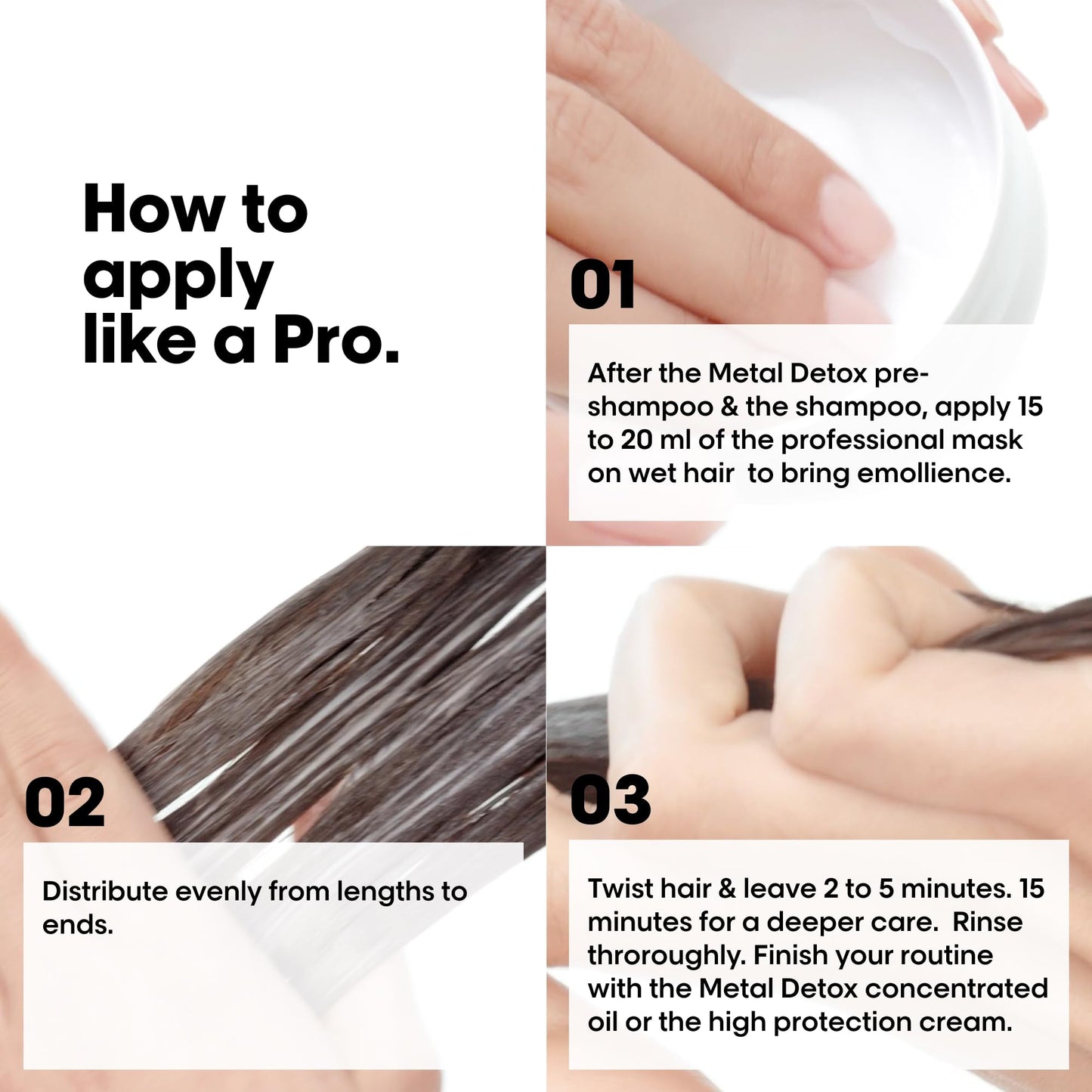 L'Oréal Professionnel Metal Detox Mask, Anti-Metal Hair Mask for Color Treated & Damaged Hair, Protects Color & Reduces Breakage, 250 ML - Available at All In One Marketplace Canada