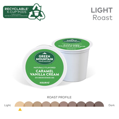 Green Mountain Coffee Roasters Caramel Vanilla Cream Light Roast K-Cup Pods - 24 Pack