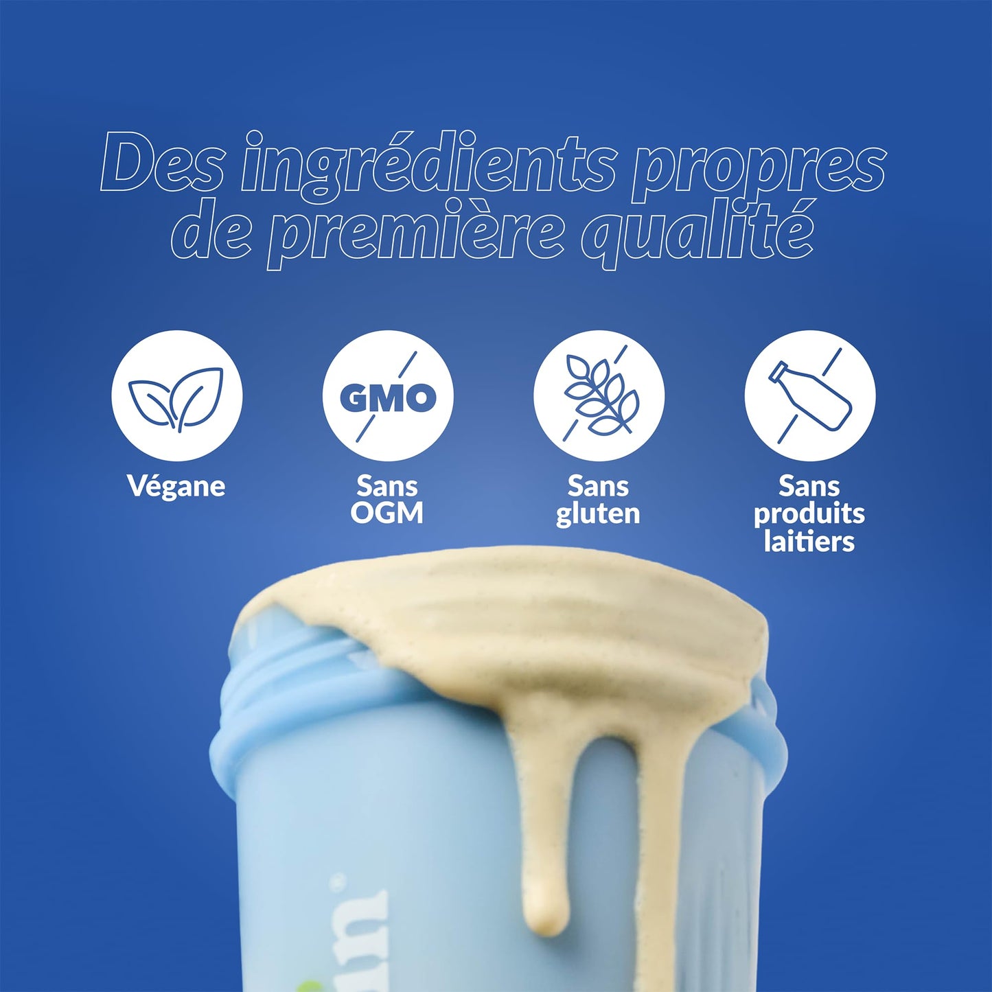 Good Protein – 32g Protein, Vegan High Protein Powder, 100% Natural, Non-GMO, Dairy-free, Gluten & Soy Free and No Added Sugar. Plant-Based Protein Shake (French Vanilla, 940 g)