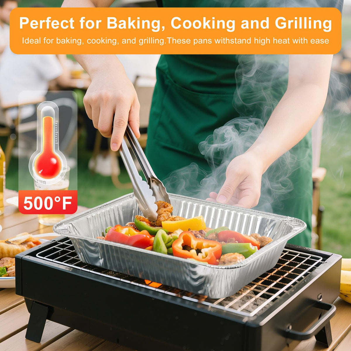 Notwoe 50pc Disposable Aluminum Pans With Lids, 7x5 Combo Set, Disposable Baking and Cake Pan. (50 Pack w/Lids) 🍁 All In One Marketplace Canada