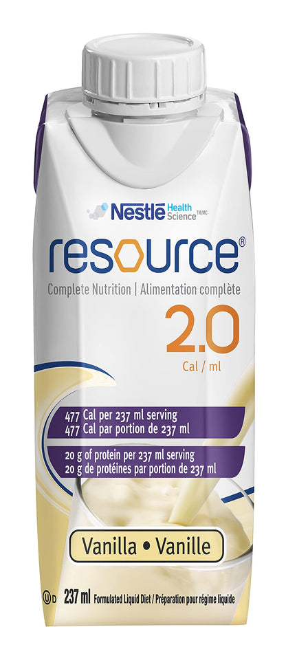 ReSource 2.0 Vanilla Complete Nutrition Drink - 20g Protein, 477 Calories per 237ml Bottle (24-Pack)