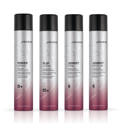 Joico Power Spray Fast-Dry Finishing Spray | Strong Hold, Level 8 | For Most Hair Types | Protect Against Heat & Humidity | Protect Against Pollution & Harmful UV | Paraben & Sulfate Free | 72 Hour Hold, 300mL Joico