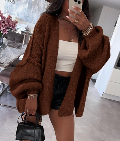 PRETTYGARDEN Womens Open Front Oversized Cardigan Sweaters Caramel 🍁 All In One Marketplace Canada