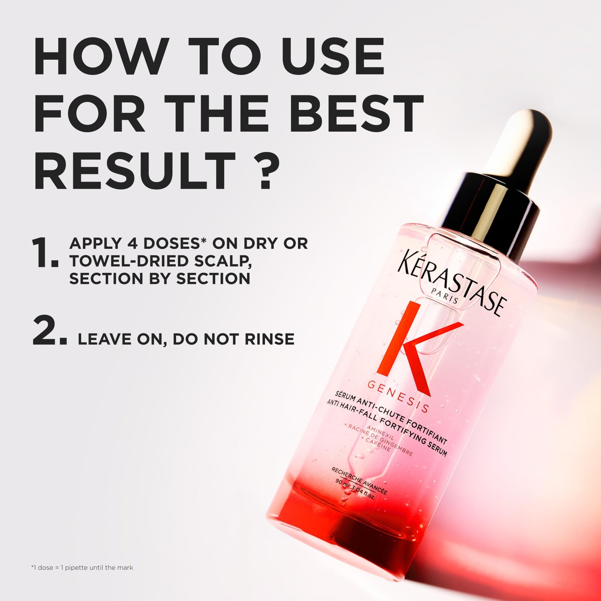 Kérastase Genesis Hair Serum, Nourishing Fortifying Leave-In, For Weakened Hair, With Ginger Root Edelweiss Flower, 90 ml - Available at All In One Marketplace Canada