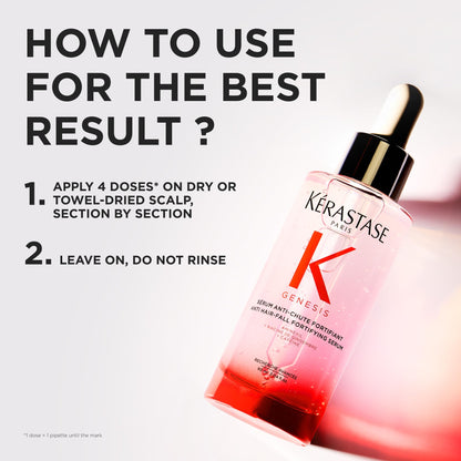 Kérastase Genesis Hair Serum, Nourishing Fortifying Leave-In, For Weakened Hair, With Ginger Root Edelweiss Flower, 90 ml - Available at All In One Marketplace Canada