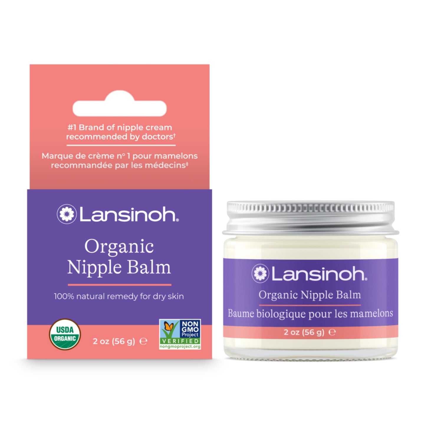 Lansinoh Organic Nipple Balm for Breastfeeding, USDA Certified Organic, Breastfeeding Essentials, 56 Grams - Available at All In One Marketplace Canada